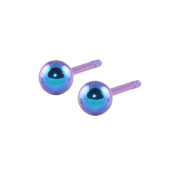 Titanium ball stud earrings