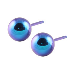 Titanium ball stud earrings