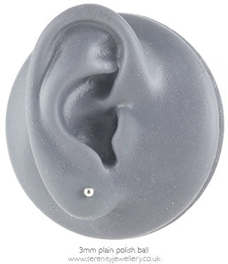 Titanium ball stud earrings