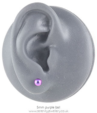 Titanium ball stud earrings