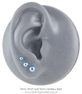 Titanium ball stud earrings