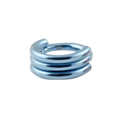 Titanium hinged banded ring