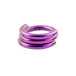 Titanium hinged banded ring