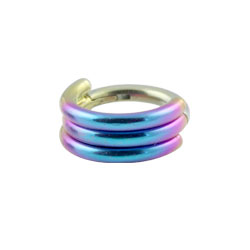 Titanium hinged banded ring