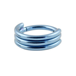 Titanium hinged banded ring