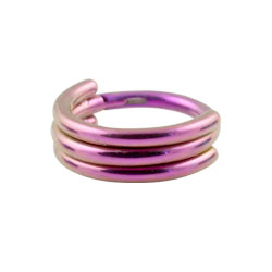 Titanium hinged banded ring