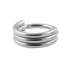 Titanium hinged banded ring