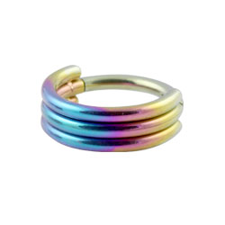 Titanium hinged banded ring