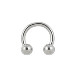 Titanium circular barbell