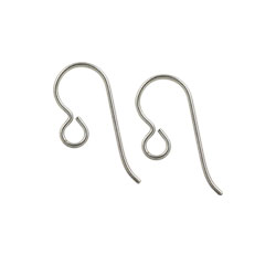 Titanium earring hooks