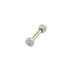 Titanium glitzy barbell