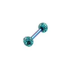 Titanium glitzy barbell