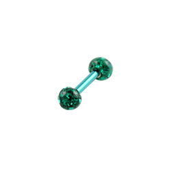 Titanium glitzy barbell