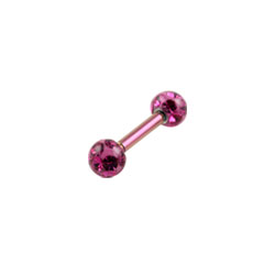 Titanium glitzy barbell