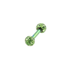 Titanium glitzy barbell