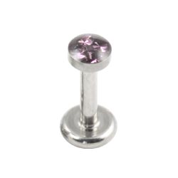 Titanium internally threaded multi gem disk labret