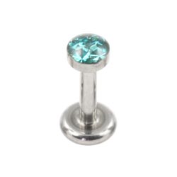 Titanium internally threaded multi gem disk labret