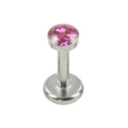 Titanium internally threaded multi gem disk labret