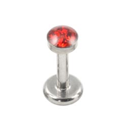 Titanium internally threaded multi gem disk labret