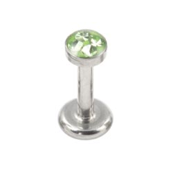 Titanium internally threaded multi gem disk labret