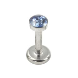Titanium internally threaded multi gem disk labret