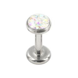 Titanium internally threaded multi gem disk labret