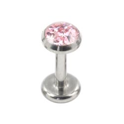 Titanium internally threaded multi gem disk labret