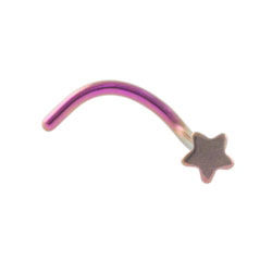 Titanium star nose stud