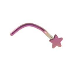 Titanium star nose stud