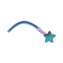 Titanium star nose stud